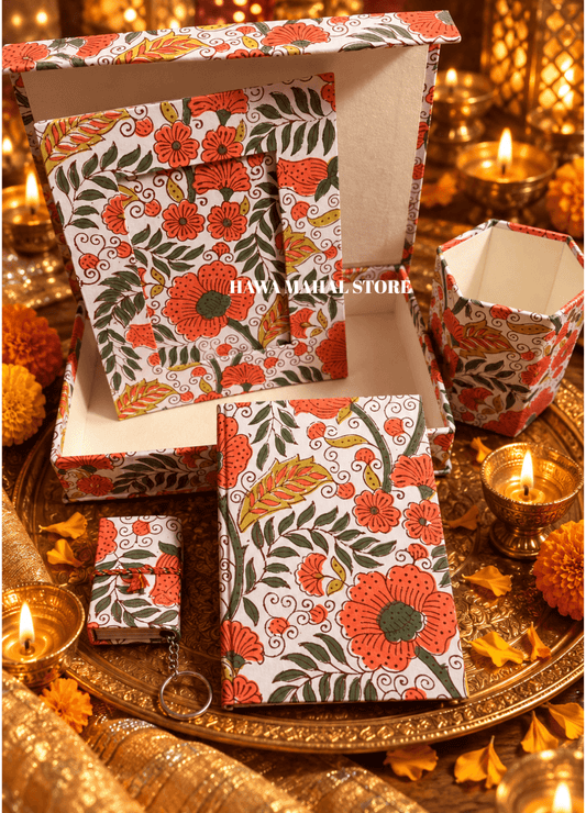 WORK DESK GIFT BOX- ORANGE (5 pc set)