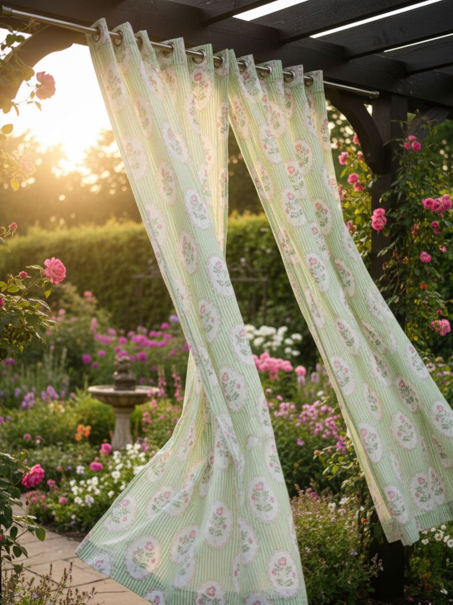 Taruni - Block Print Curtains (Price for 1 Pc)