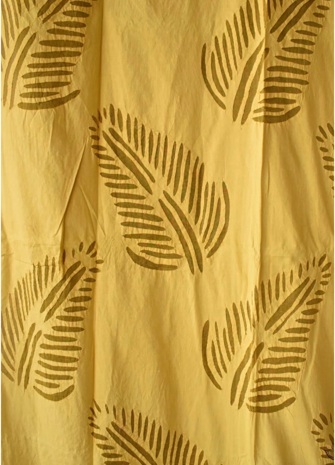 Applique Curtains - Yellow Leaves(Price for 1 Pc)