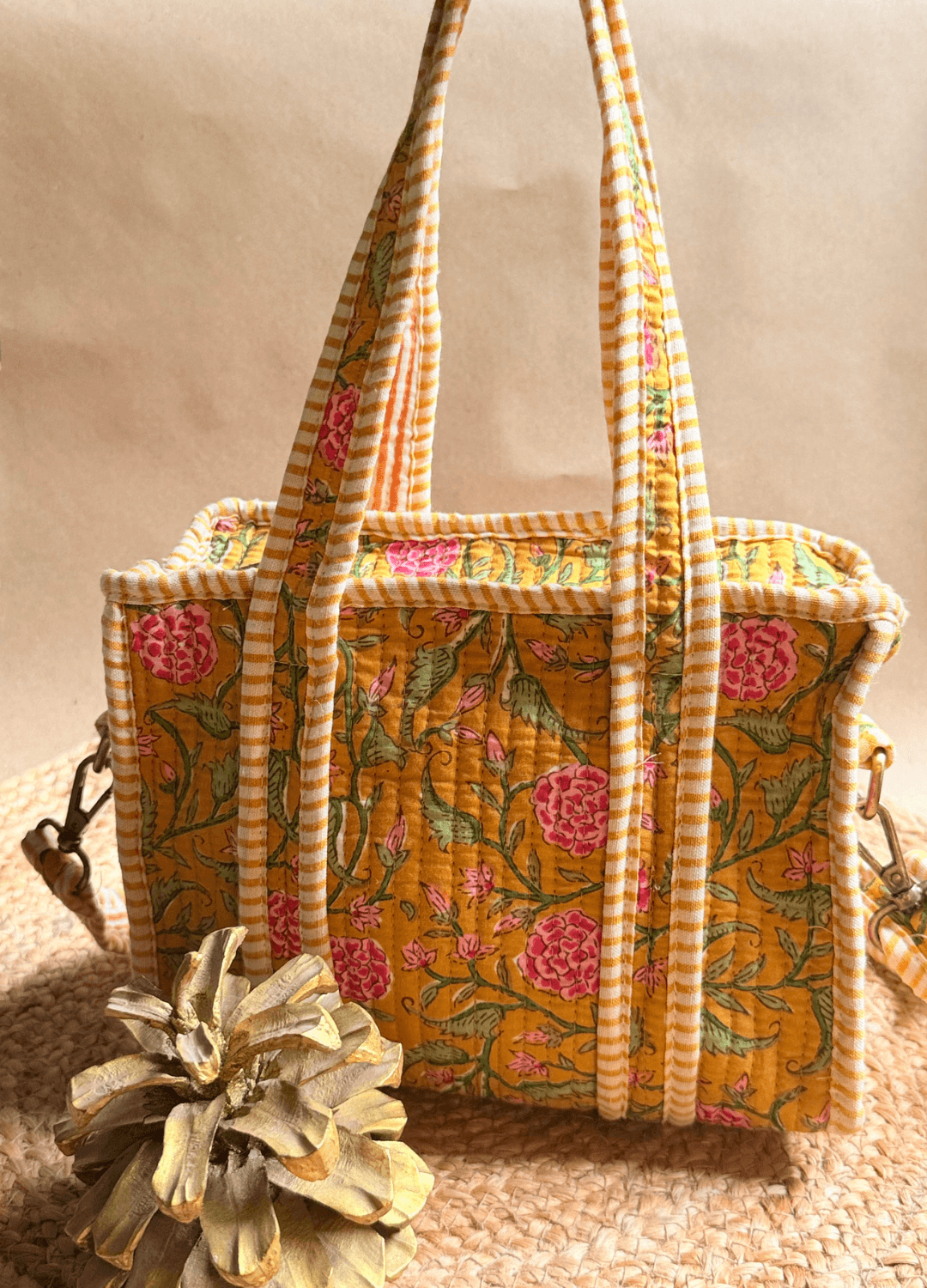 Mini Tote Bag with Sling (9inch) Yellow