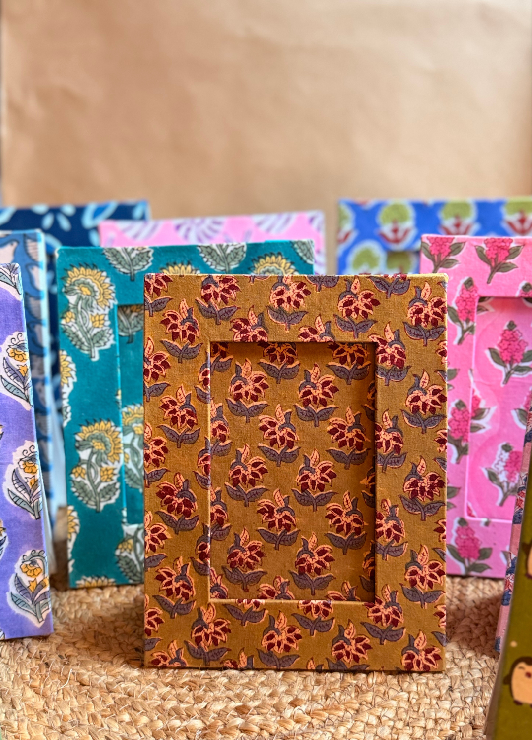 BLOCK PRINTED PHOTO FRAME