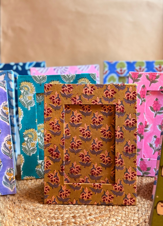 BLOCK PRINTED PHOTO FRAME
