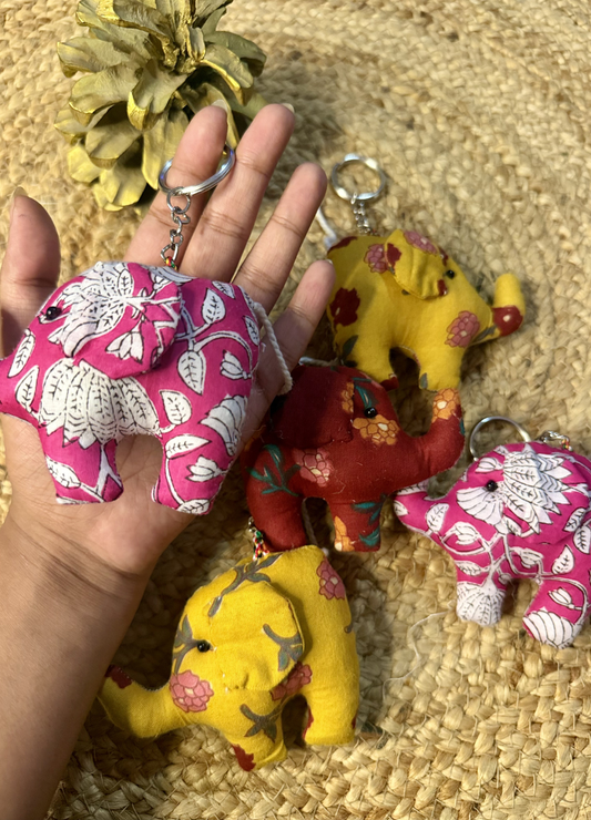 FABRIC KEYCHAINS - SET OF 3