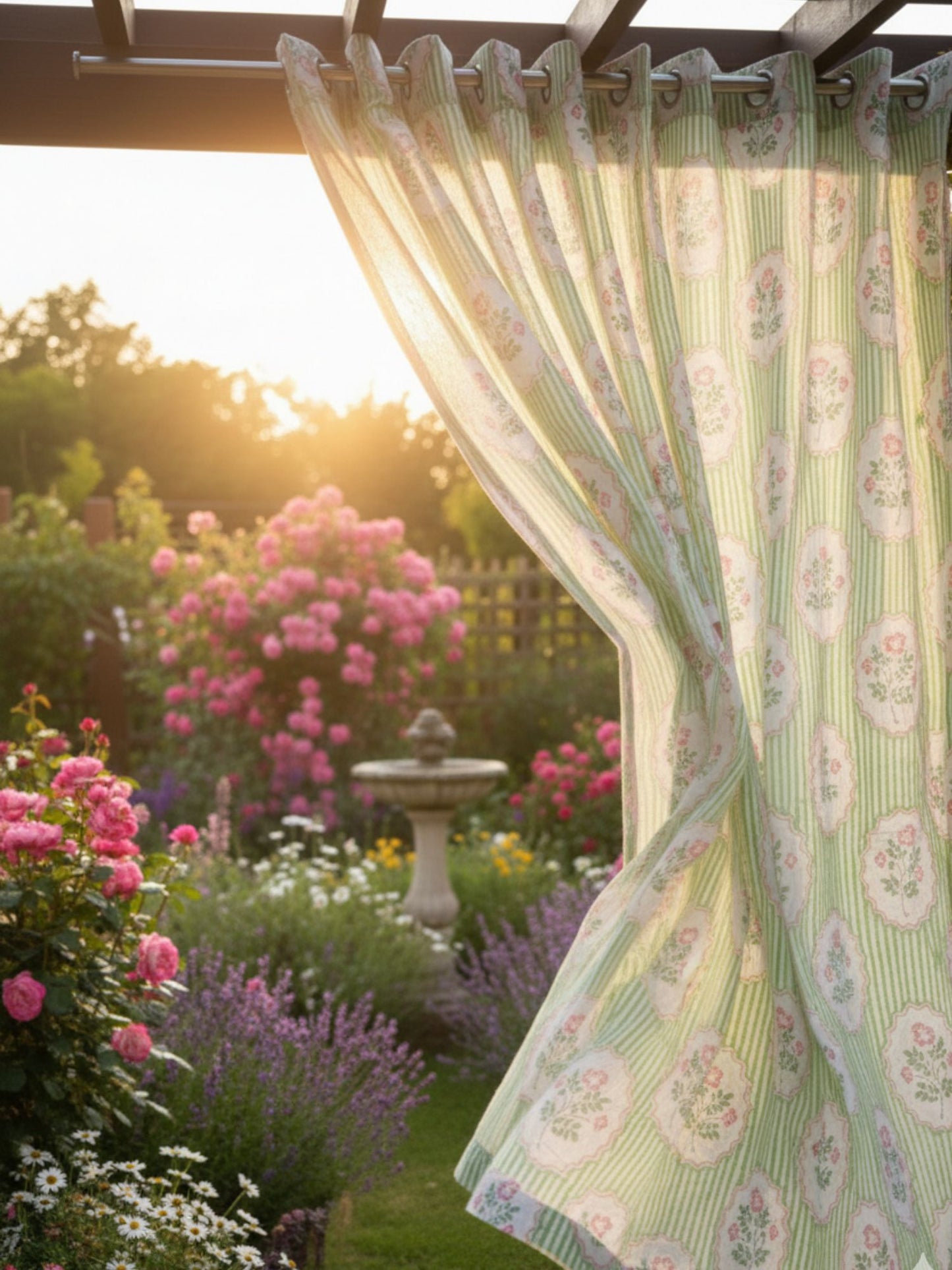 Taruni - Block Print Curtains (Price for 1 Pc)