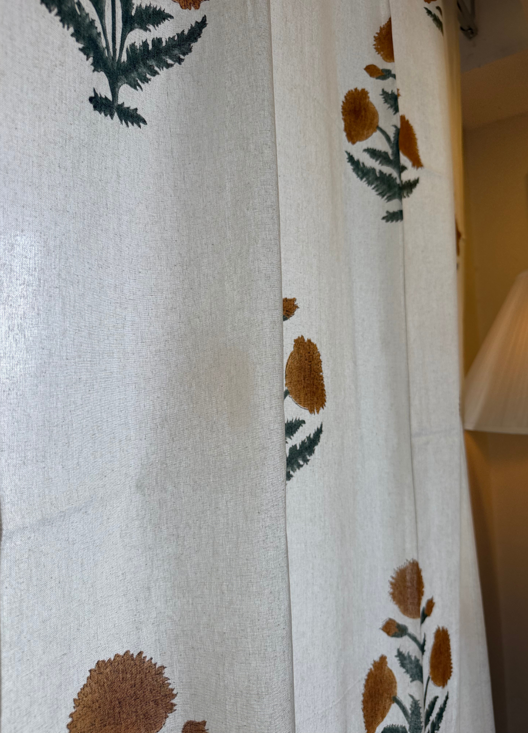 Yellow Butta -Thick canvas Curtain