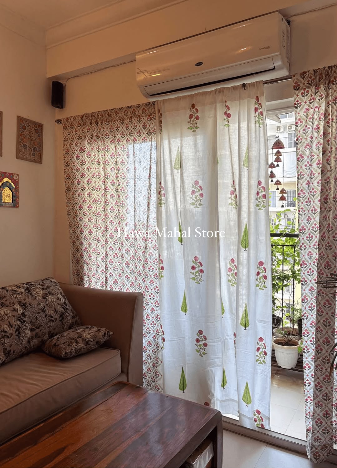 Pariza Hand Block Print Curtains(Price for 1 Pc)
