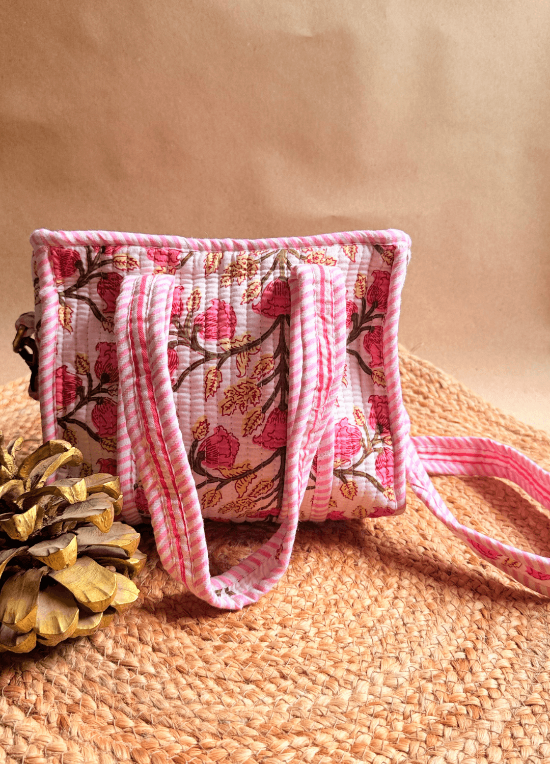 Mini Tote Bag with Sling (9inch) Pink