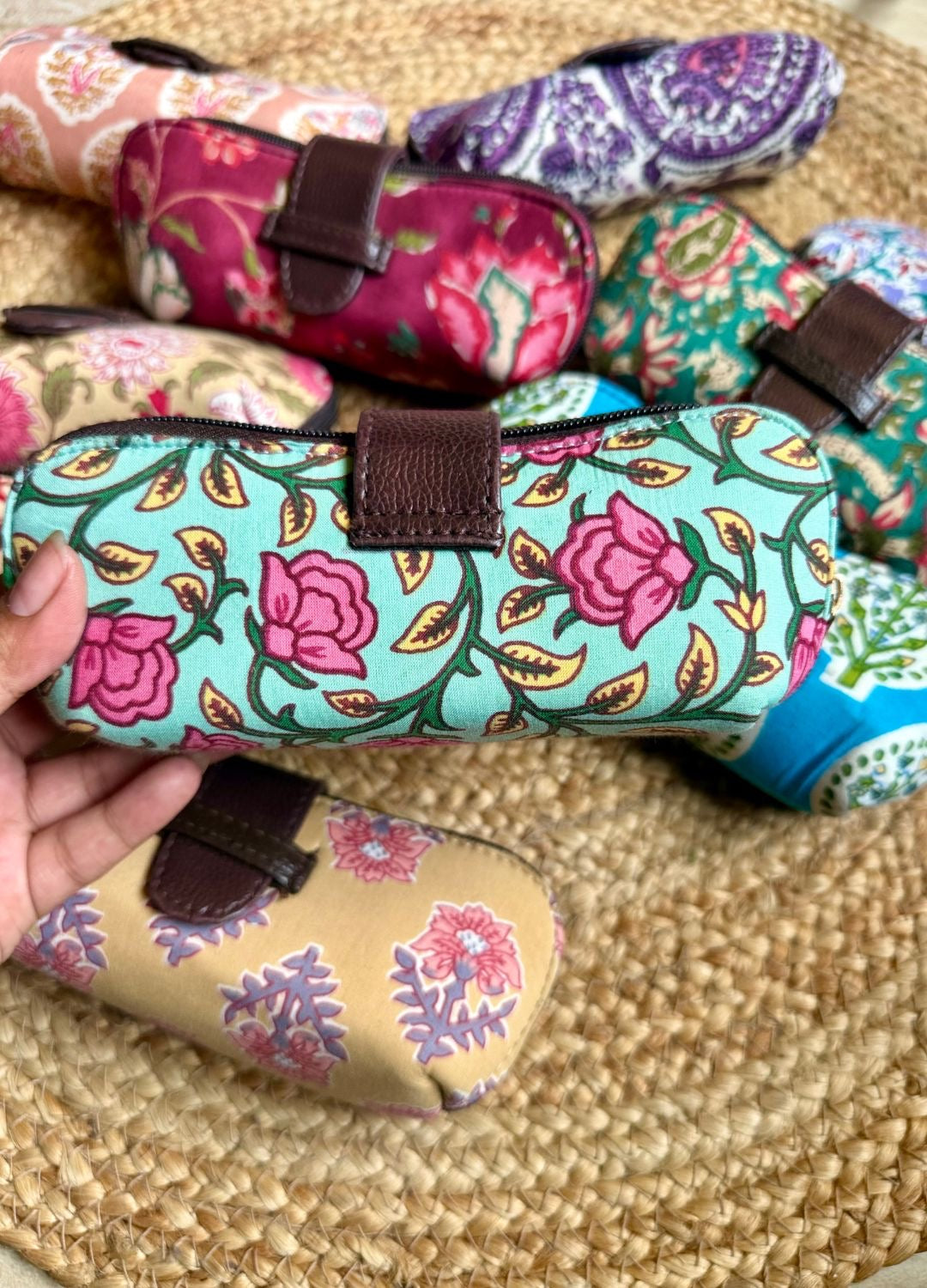 BLOCK PRINTED SUNGLASSES COVER
