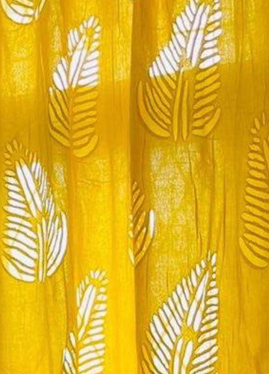 Applique Curtains - Yellow Leaves