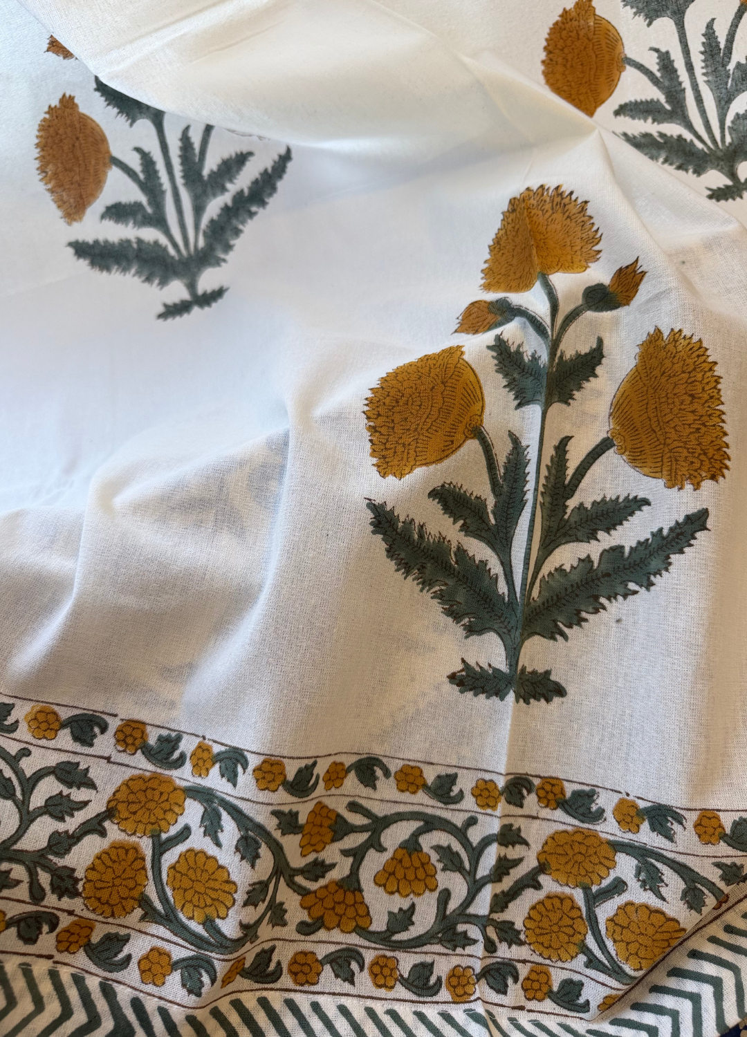 Yellow Butta -Thick canvas Curtain