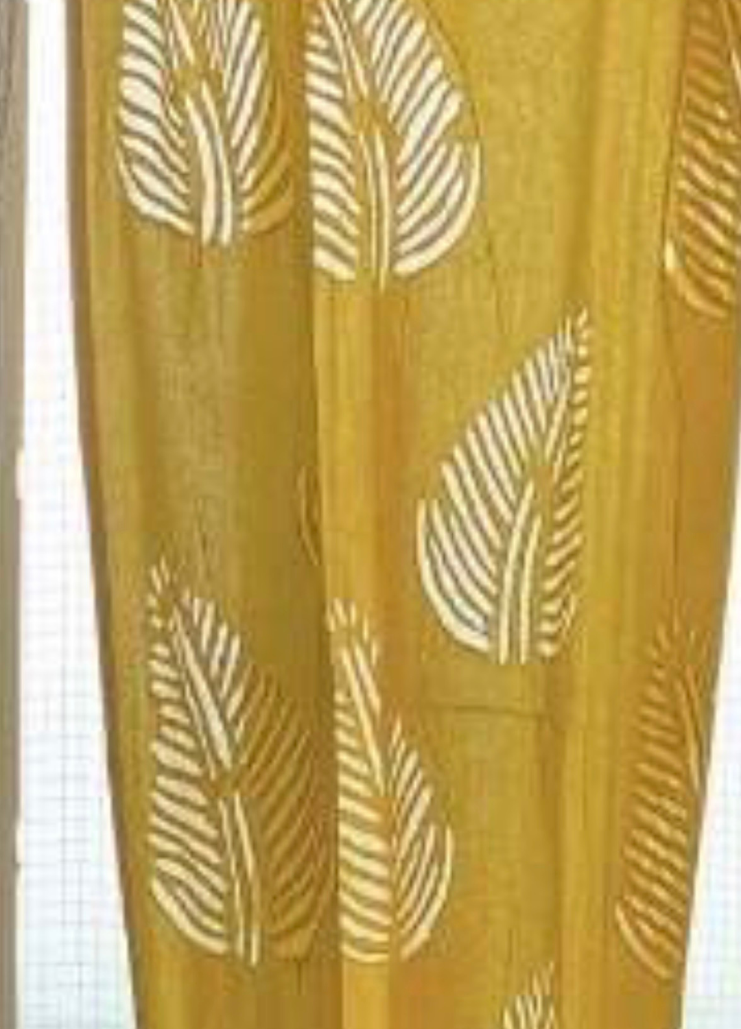 Applique Curtains - Yellow Leaves(Price for 1 Pc)