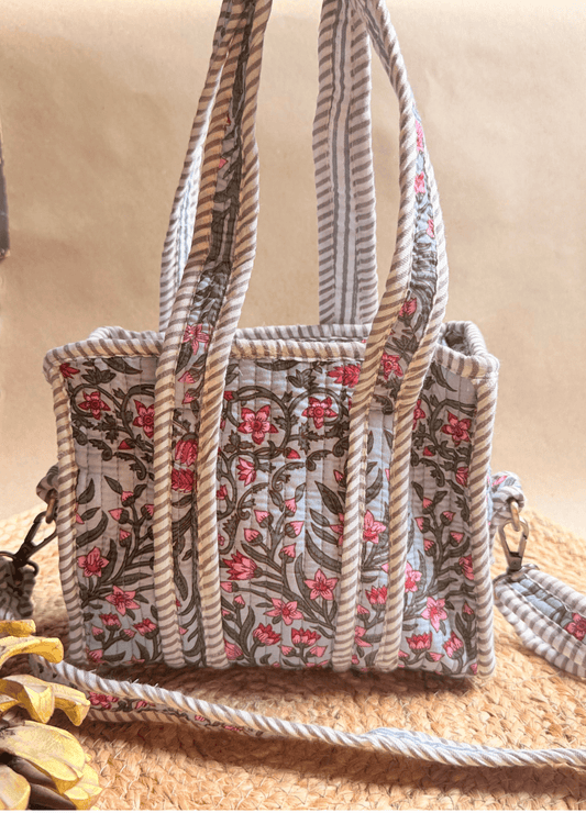Mini Tote Bag with Sling (9inch) Grey