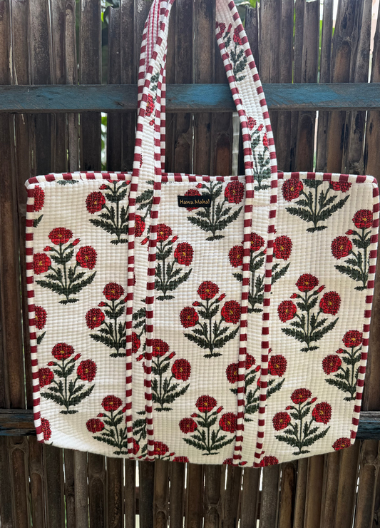 Hand Block Printed Big Tote Bag