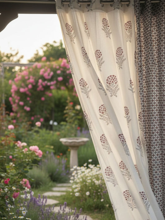 Manjari Collection - Hand Block print Curtains