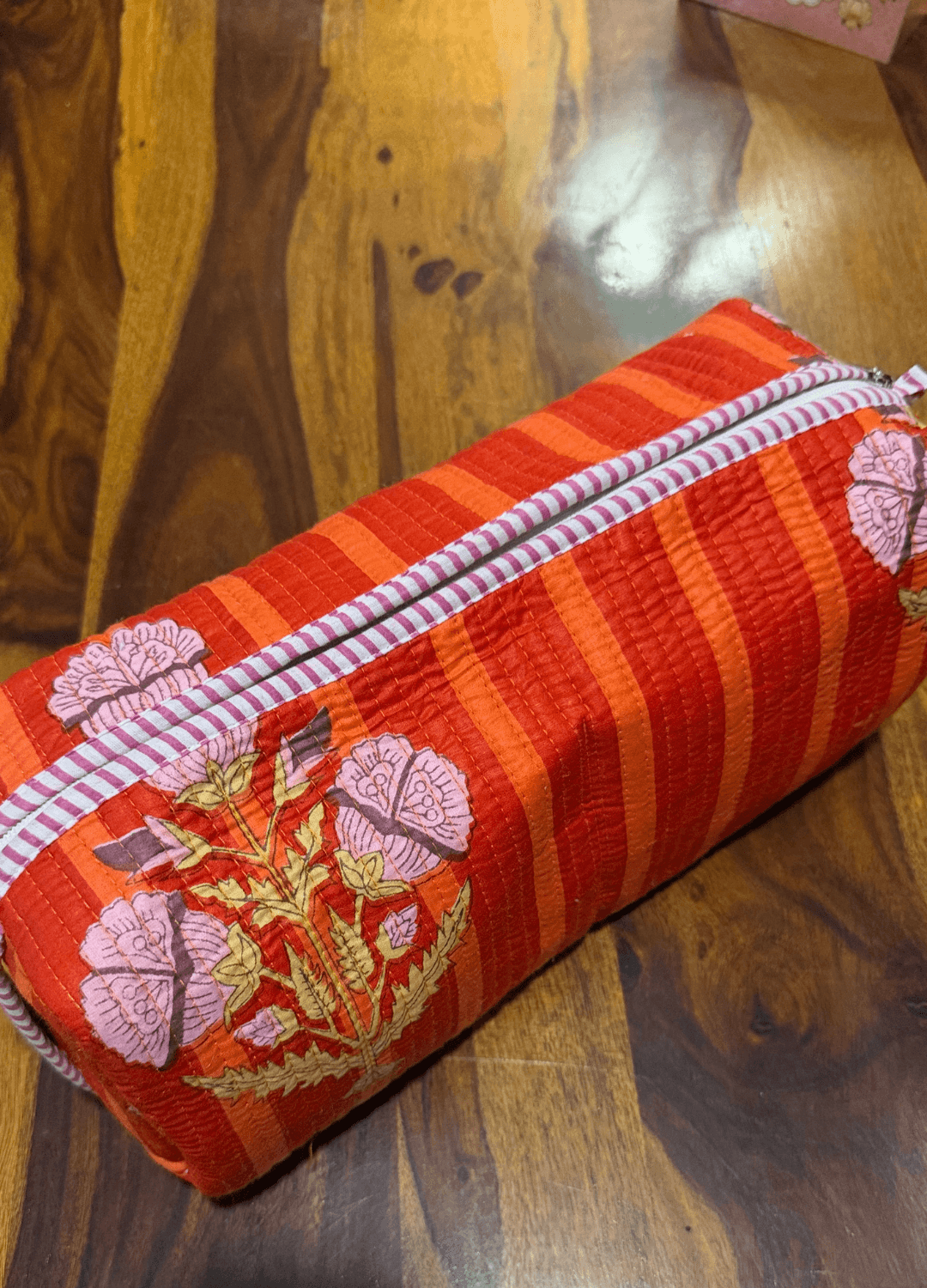 Blockprint Dyson Airwrap Organizer Bag - Orange