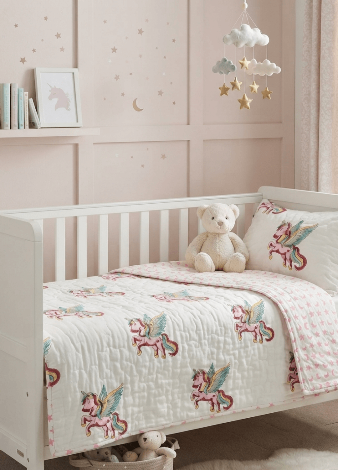 Kids Reversible Quilt- Unicorn