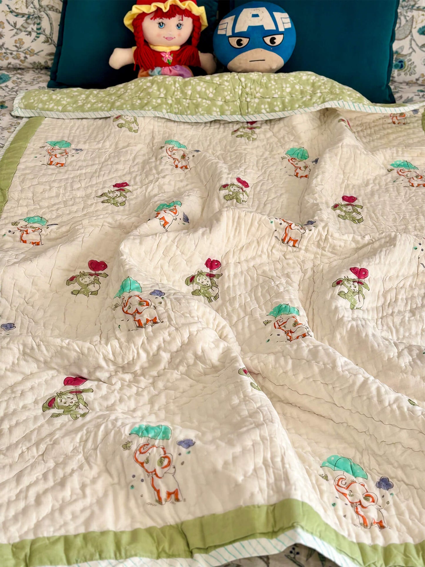 Honey Bunny Muslin Baby Quilt