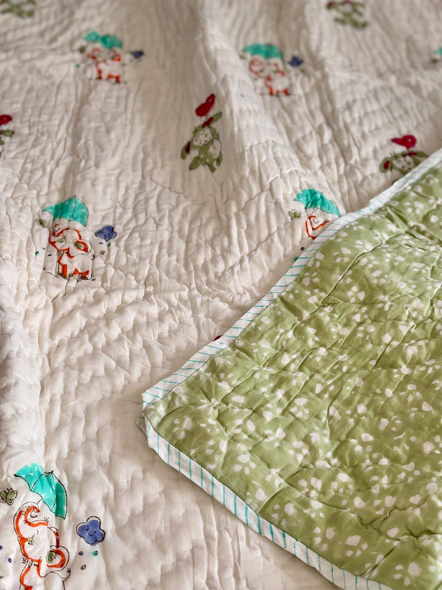 Honey Bunny Muslin Baby Quilt