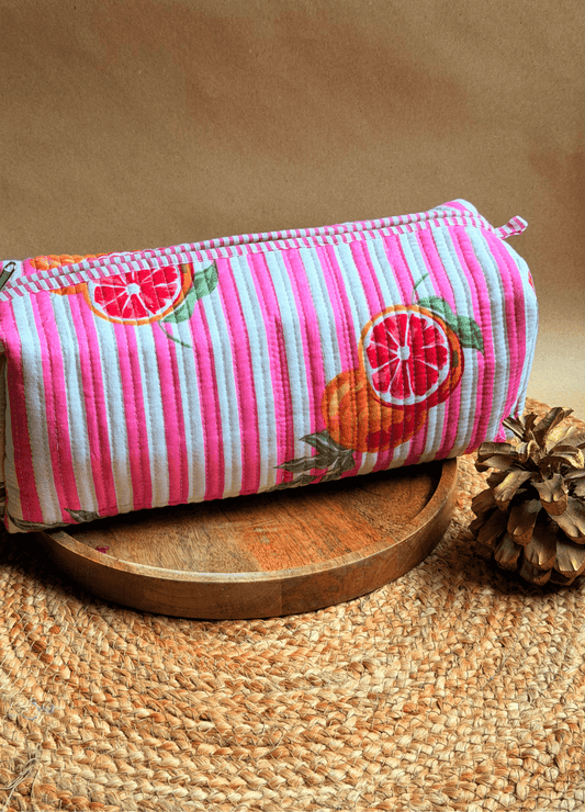 Blockprint Dyson Airwrap Organizer Bag - Pink