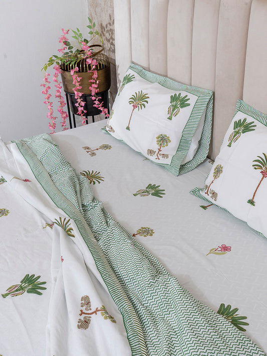 Shikar Bagh Collection - Hand Block Printed Muslin Dohar – Single (60 x 90 inch)
