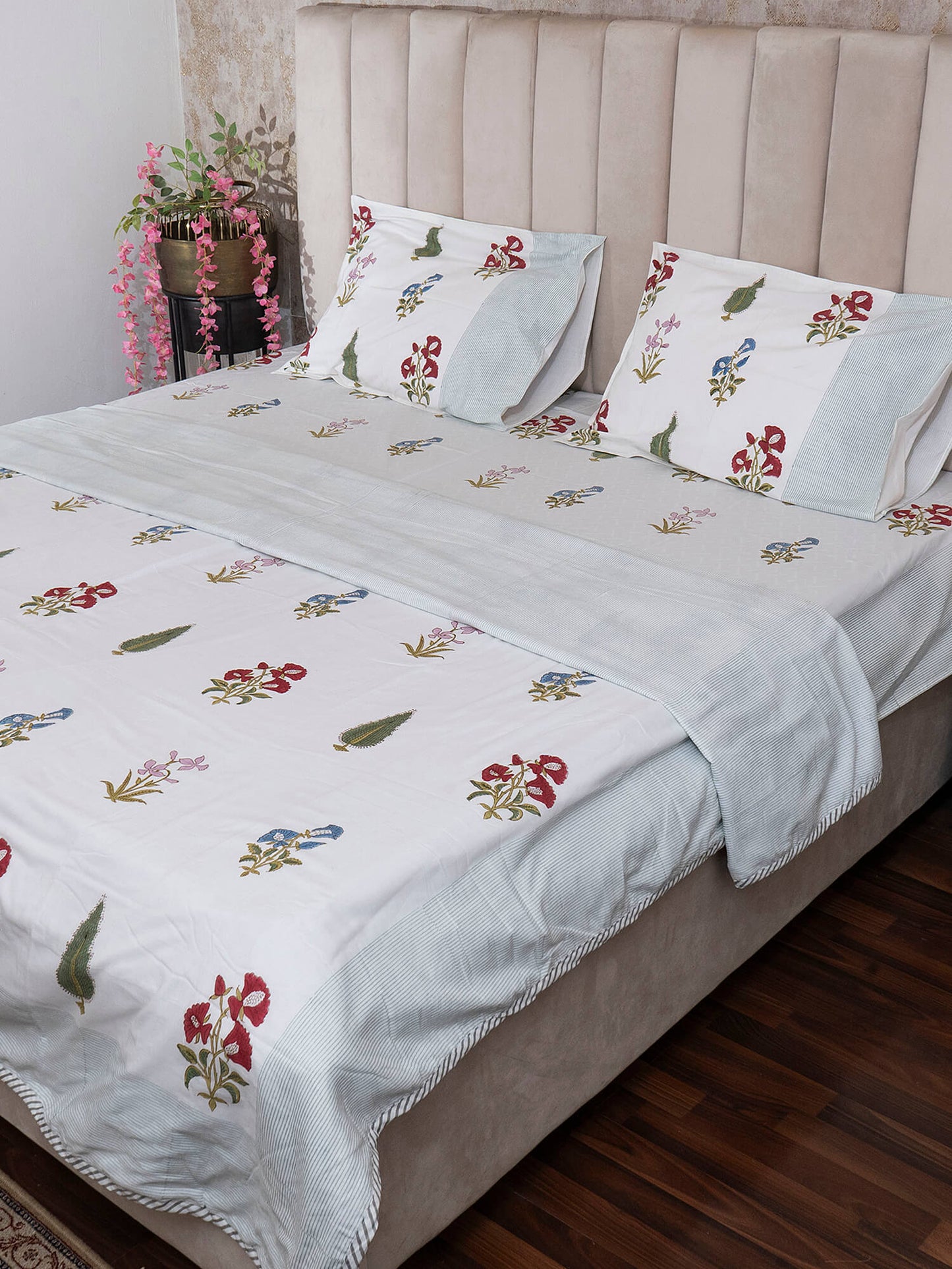 Phool Bagh Collection - Hand Block Printed Muslin Dohar – Single (60 x 90 inch) - (Set of 2)