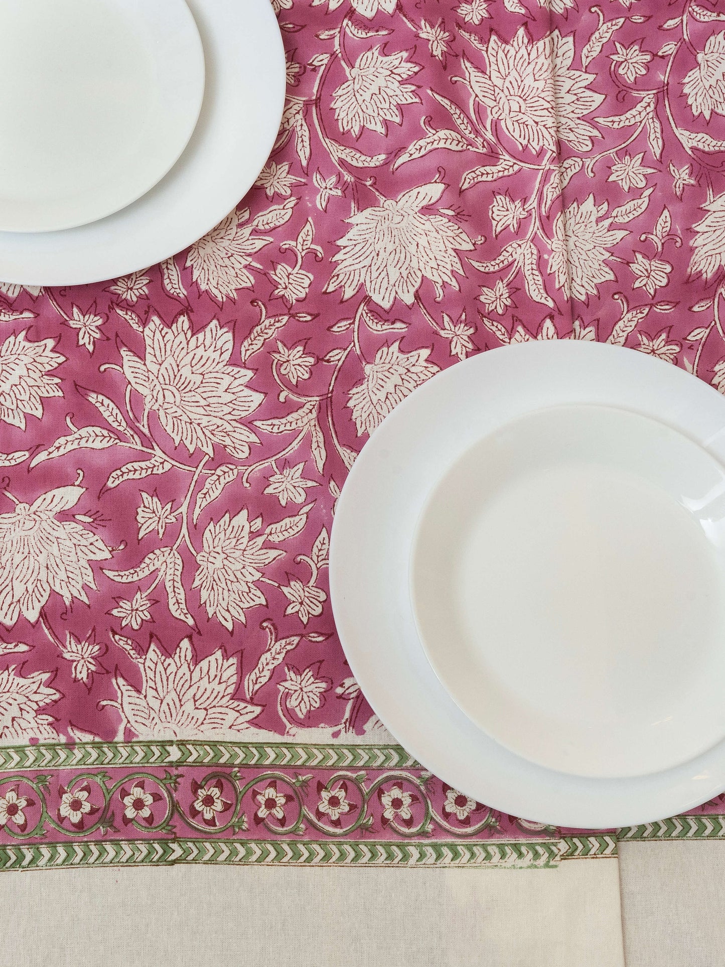 Hunar Bagh Collection - Hand Block Printed Canvas Table Cover – 60x90 inches