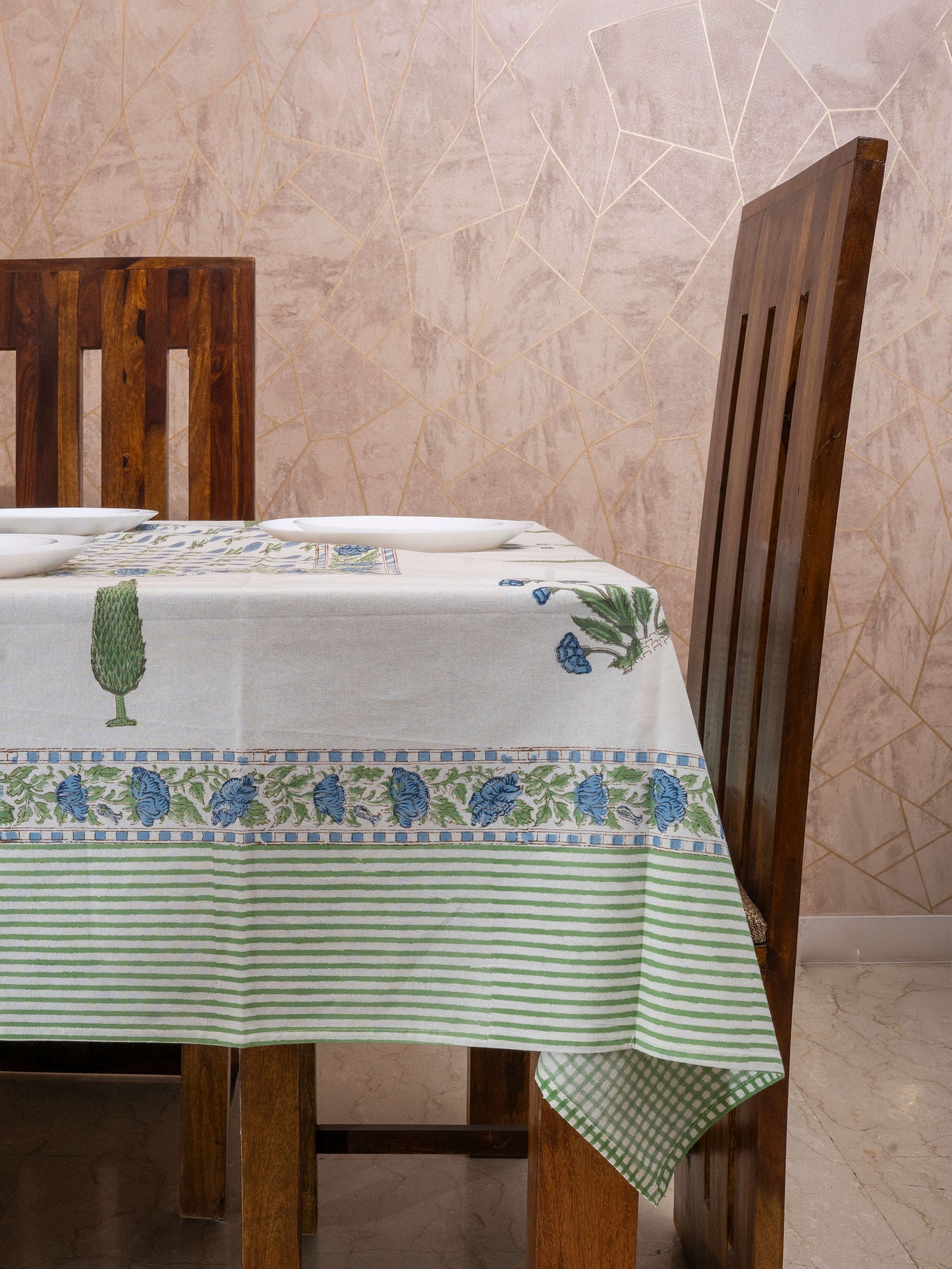 Hand Block Printed Canvas Table Cover – 60x90 inches