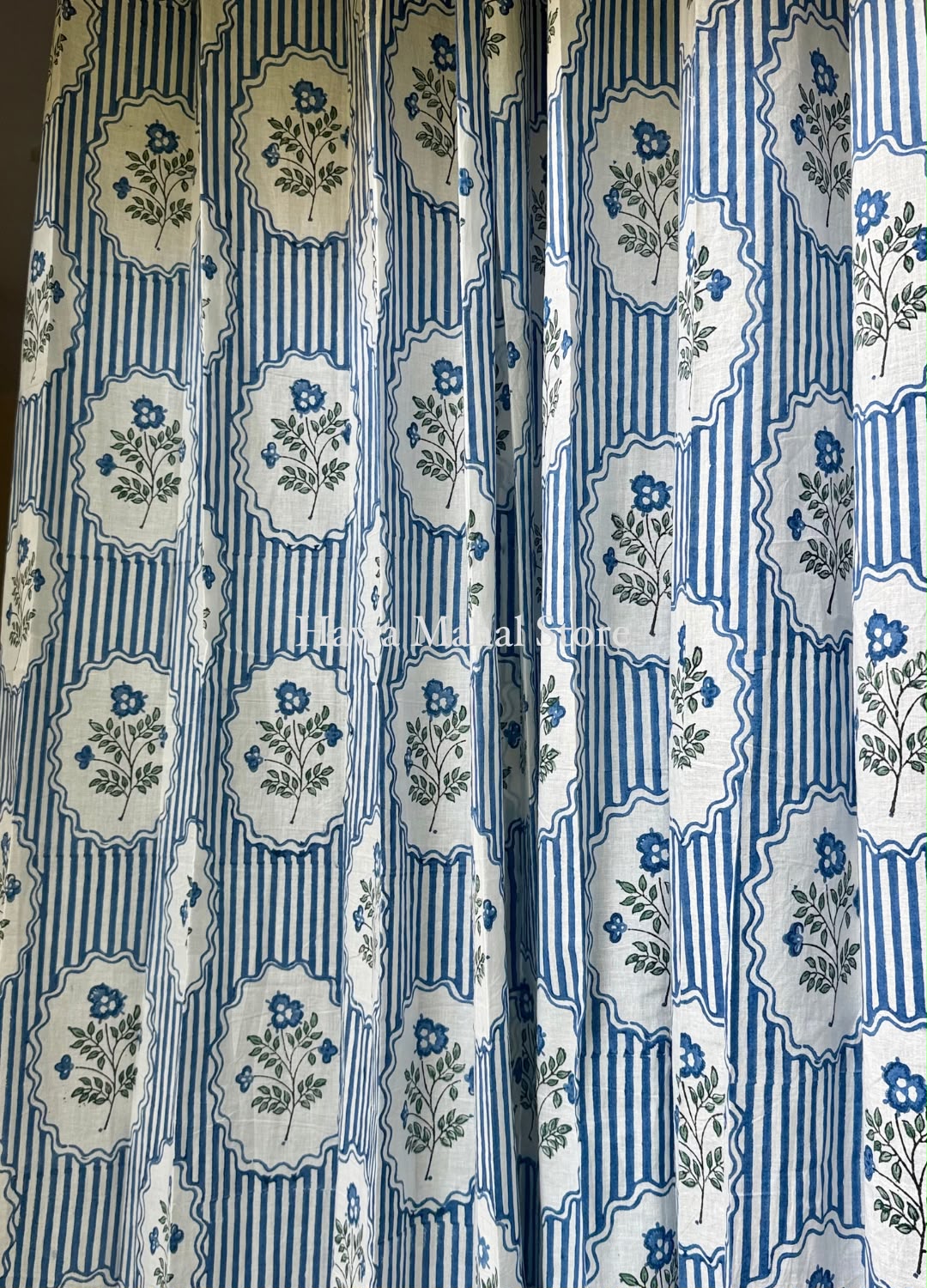 Shalini - Block Print Curtains (Price for 1 Pc)