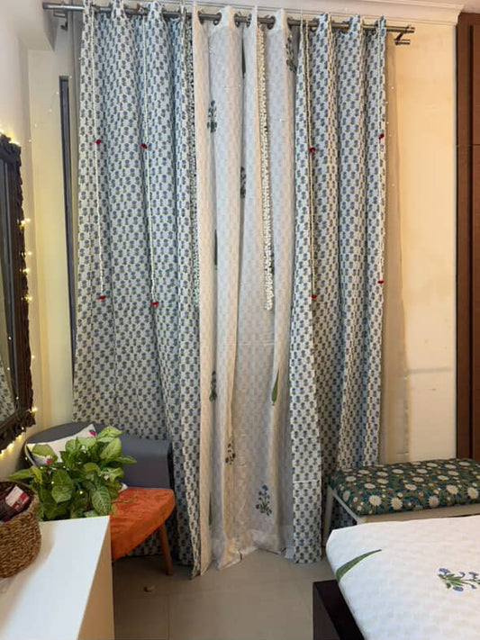 Mahi Collection Hand Block Print Curtains