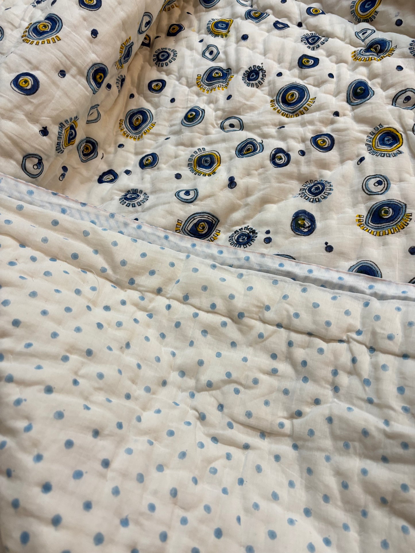 Evil Eye - Kids Reversible Mulmul Quilt