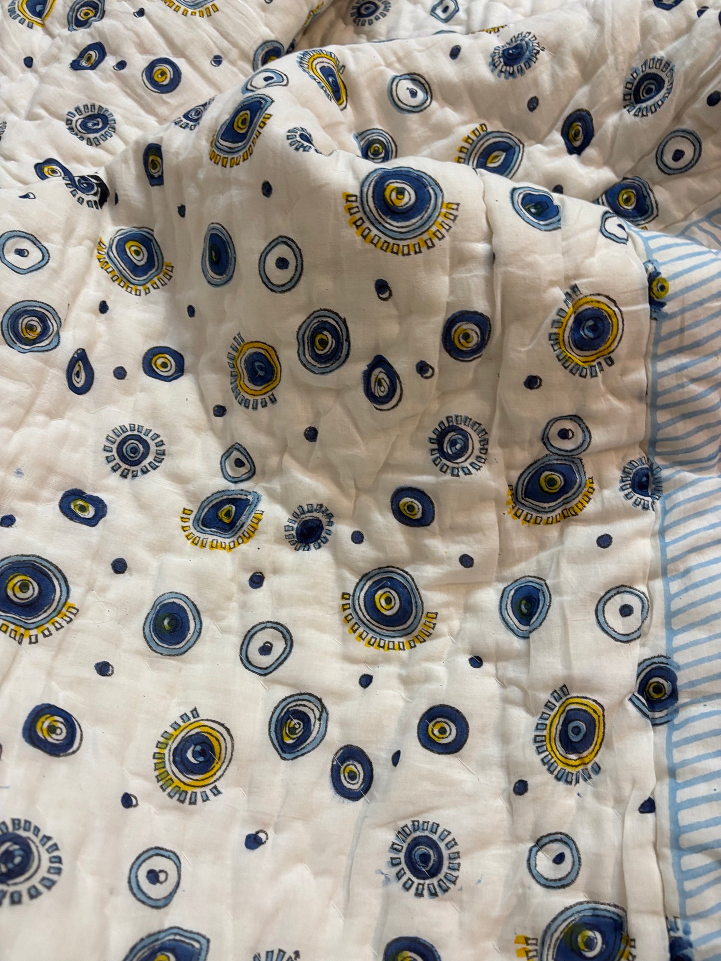 Evil Eye - Kids Reversible Mulmul Quilt