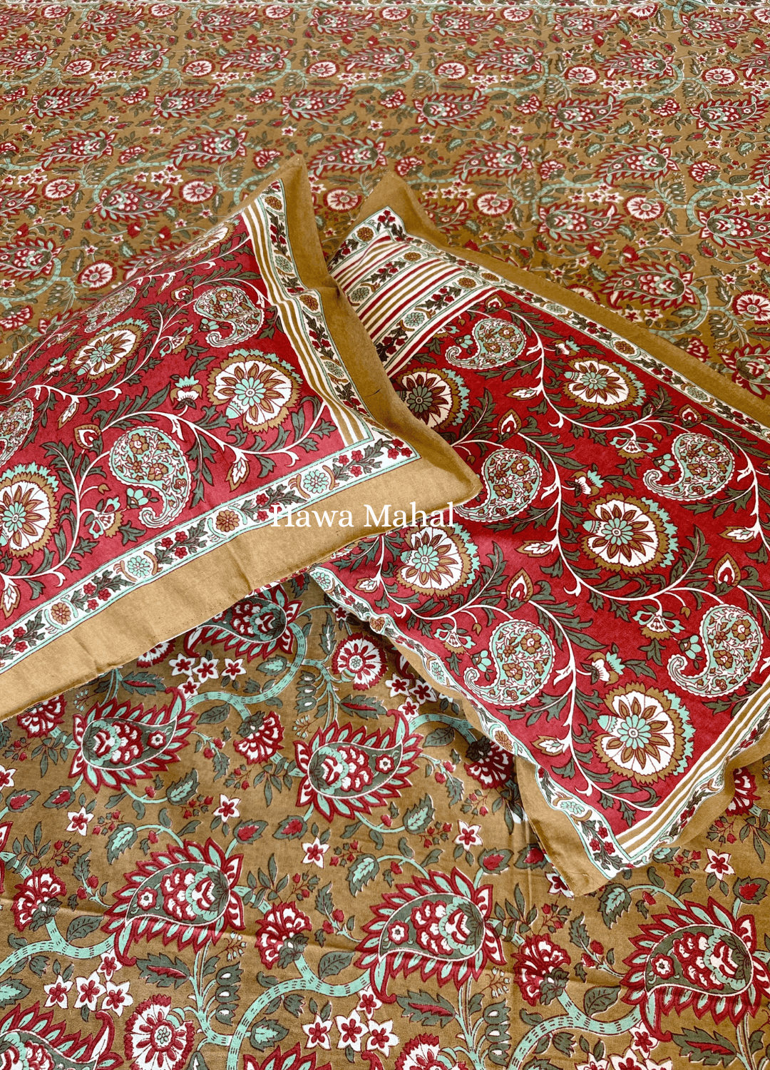 Rajputana Collection - Cotton Bedsheet with Pillow Covers (100 x 108 inches)