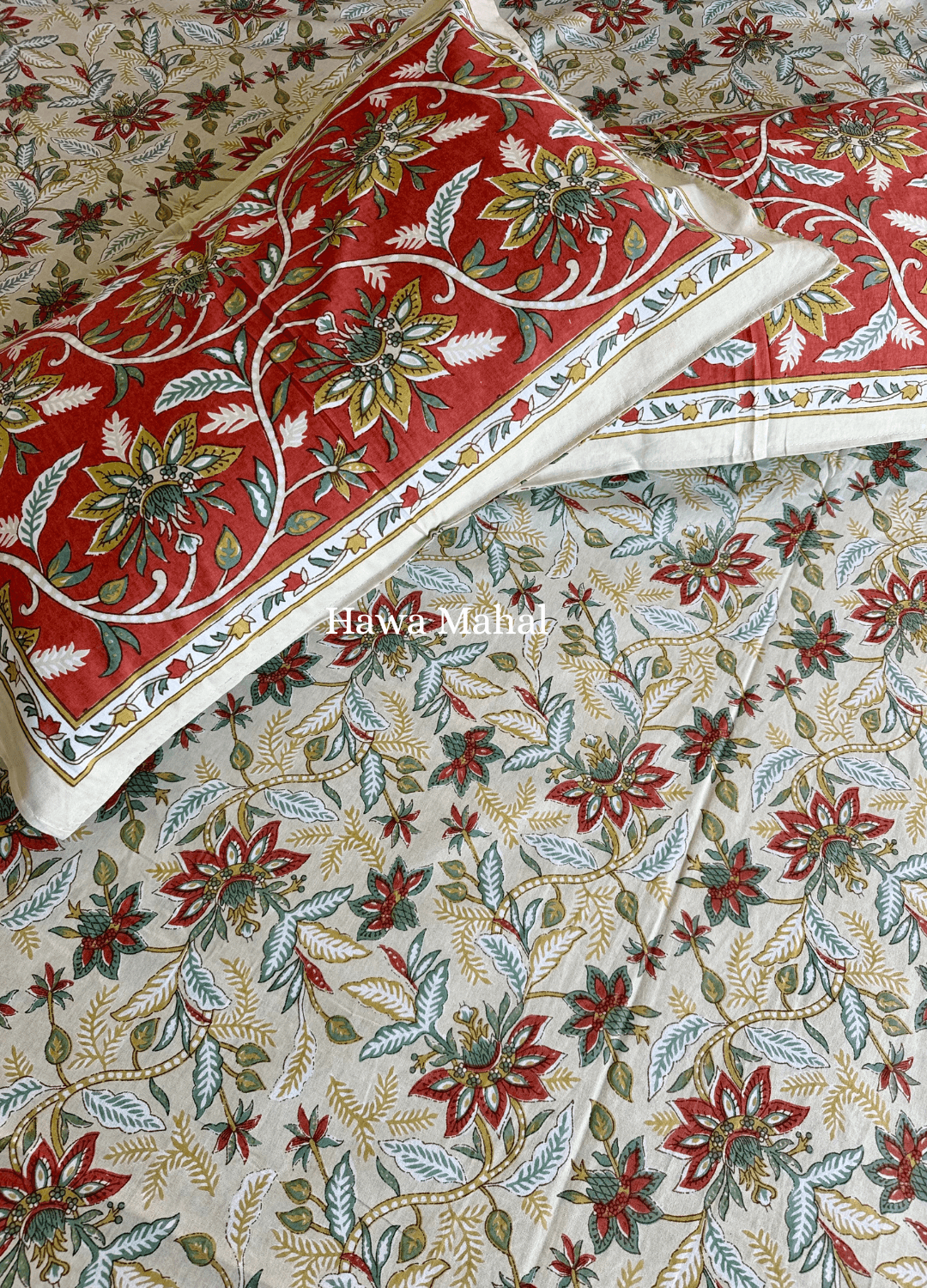 Rajputana Collection - Cotton Bedsheet with Pillow Covers (100 x 108 inches)