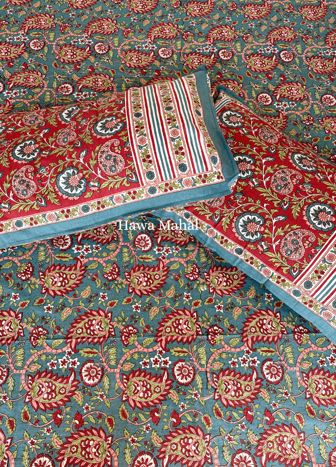 Rajputana Collection - Cotton Bedsheet with Pillow Covers (100 x 108 inches)