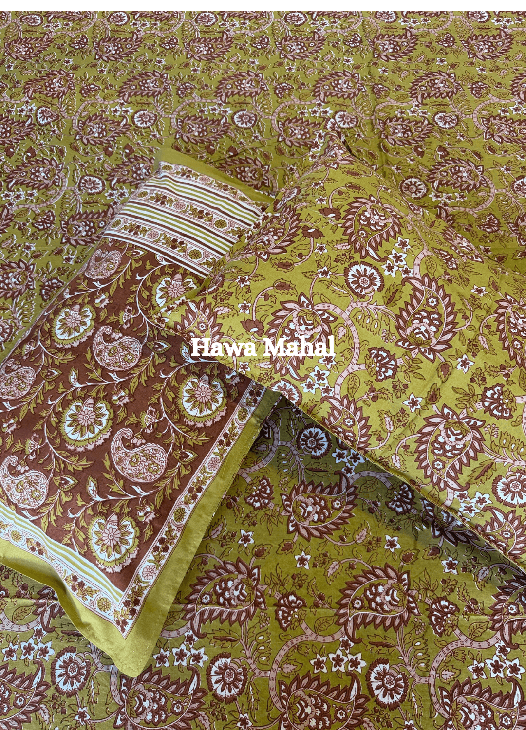 Rajputana Collection - Cotton Bedsheet with Pillow Covers (100 x 108 inches)