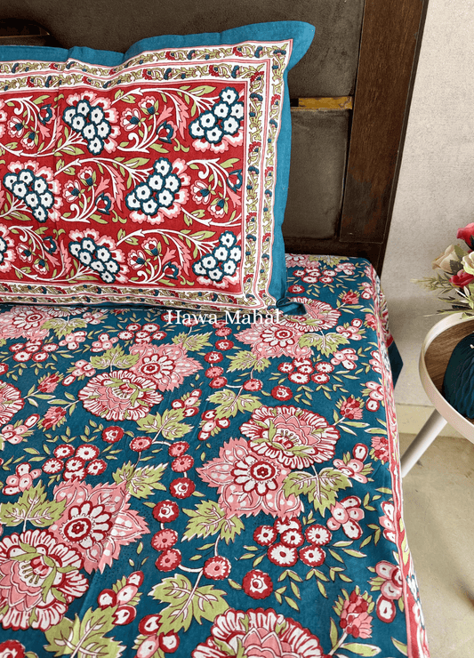Rajputana Collection - Cotton Bedsheet with Pillow Covers (100 x 108 inches)