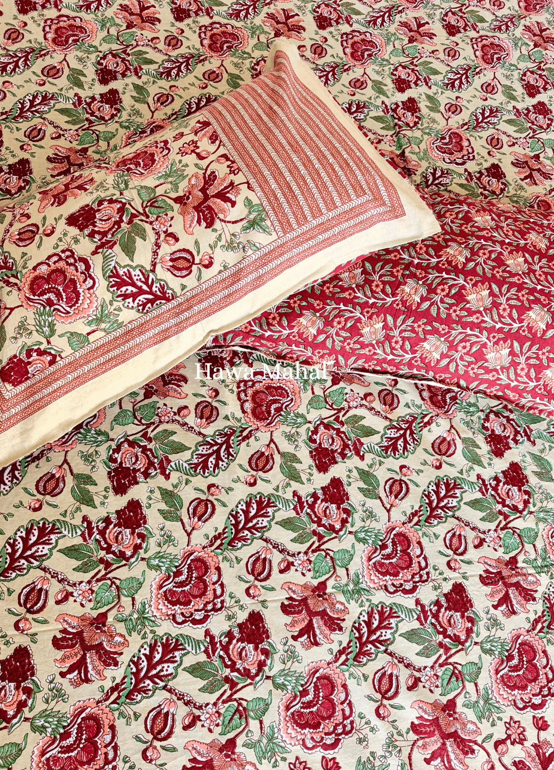 Rajputana Collection - Cotton Bedsheet with Pillow Covers (100 x 108 inches)