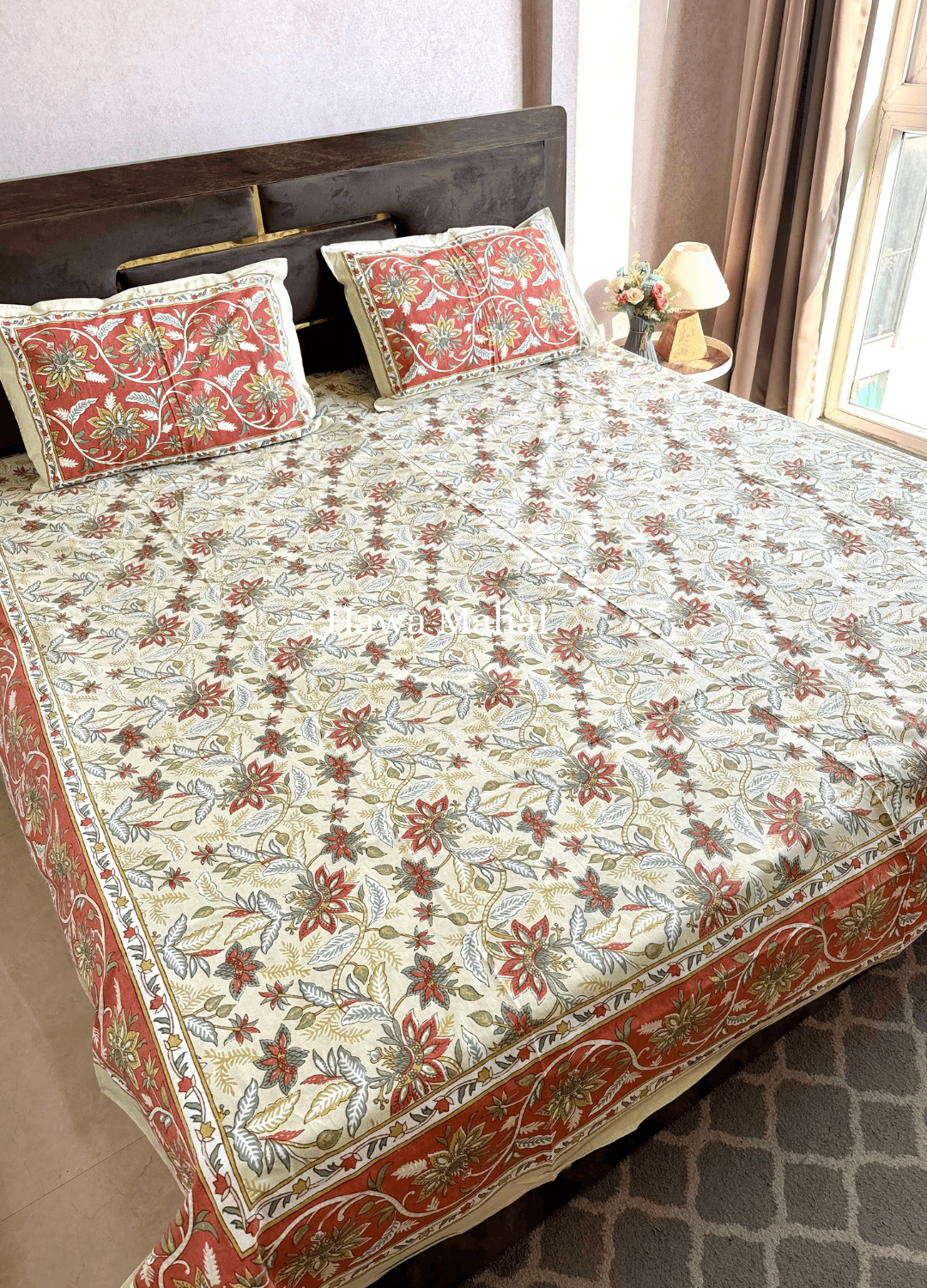Rajputana Collection - Cotton Bedsheet with Pillow Covers (100 x 108 inches)