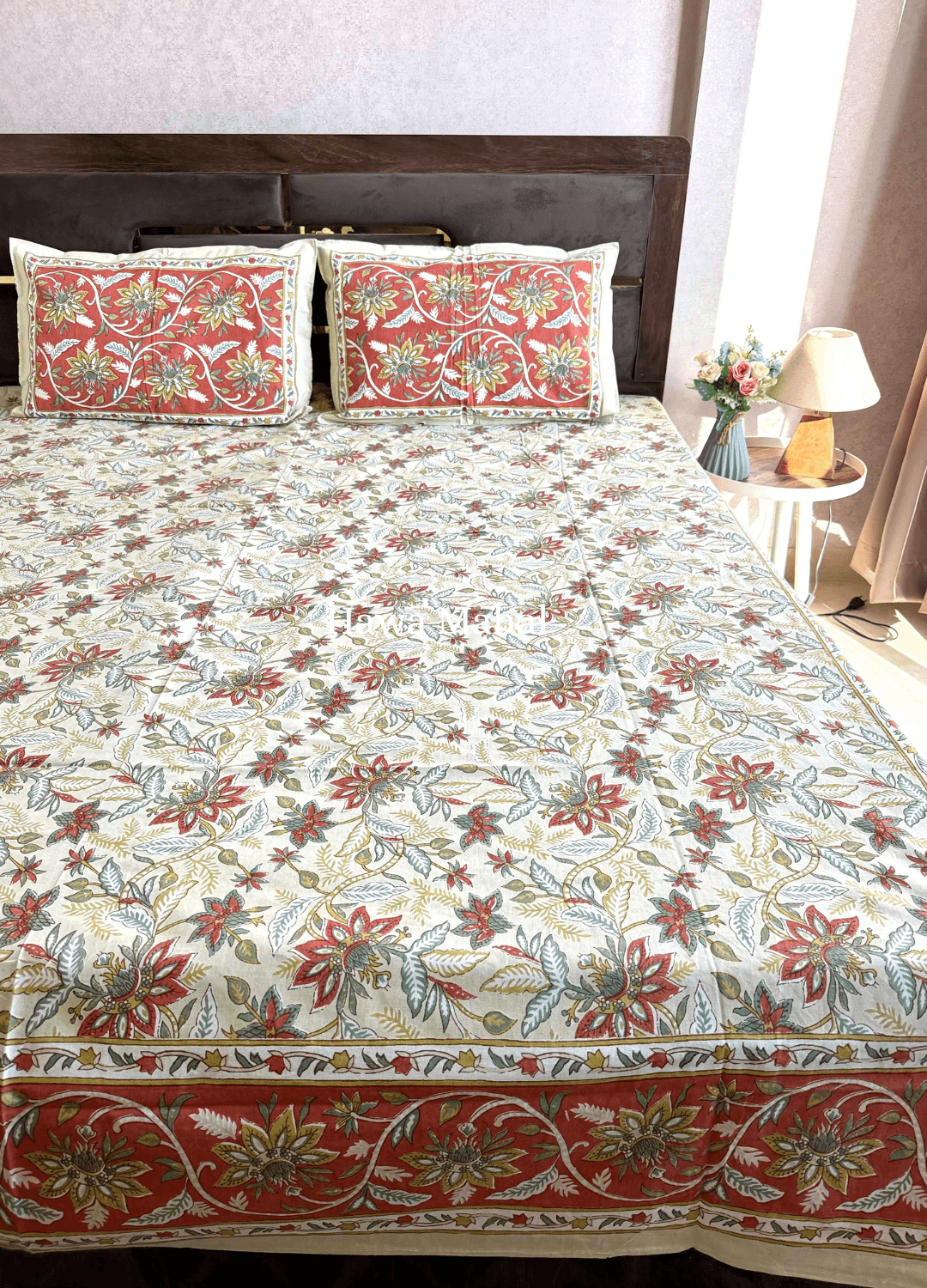 Rajputana Collection - Cotton Bedsheet with Pillow Covers (100 x 108 inches)
