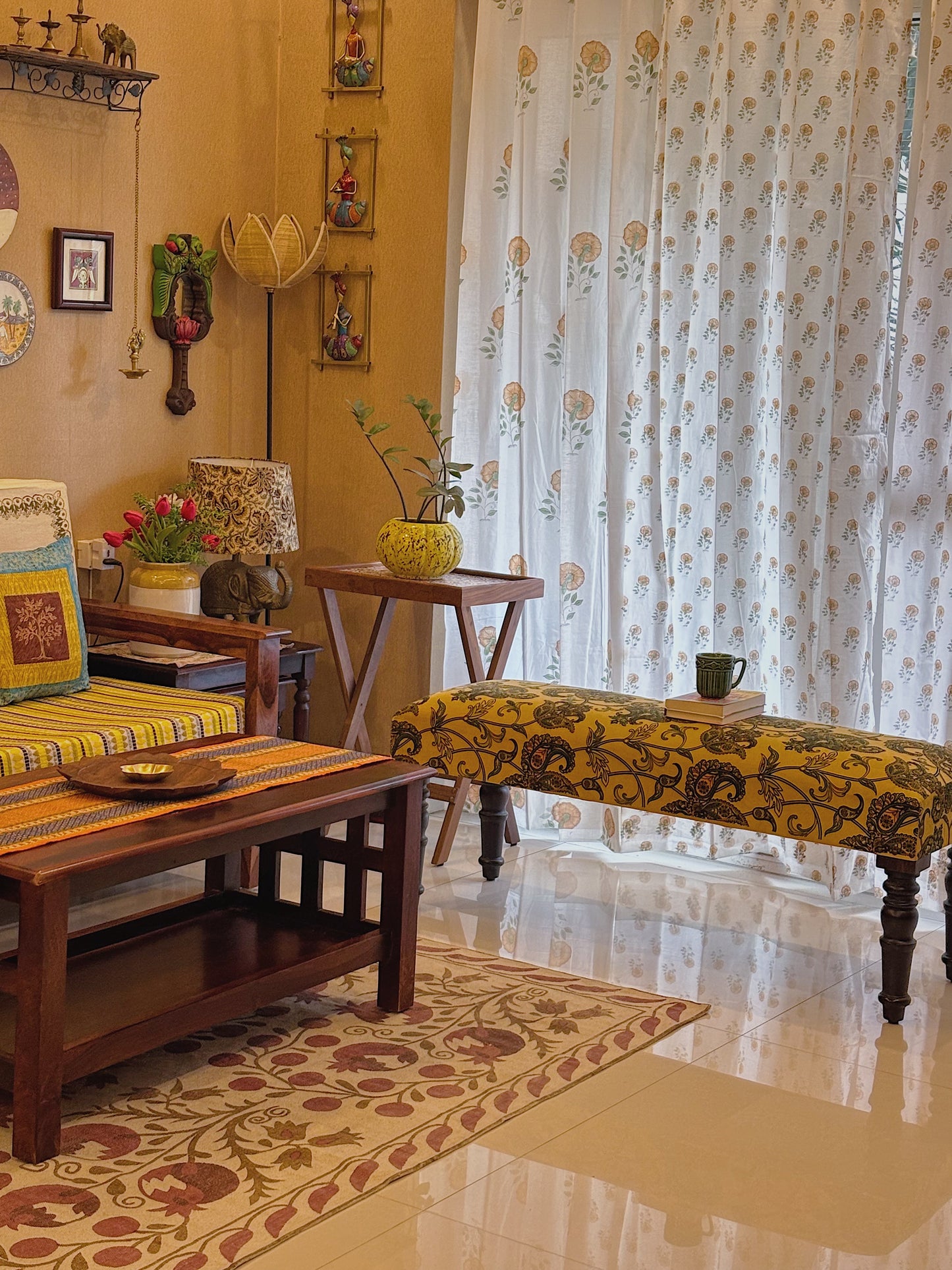 Champa Bagh Collection Block Print Curtain