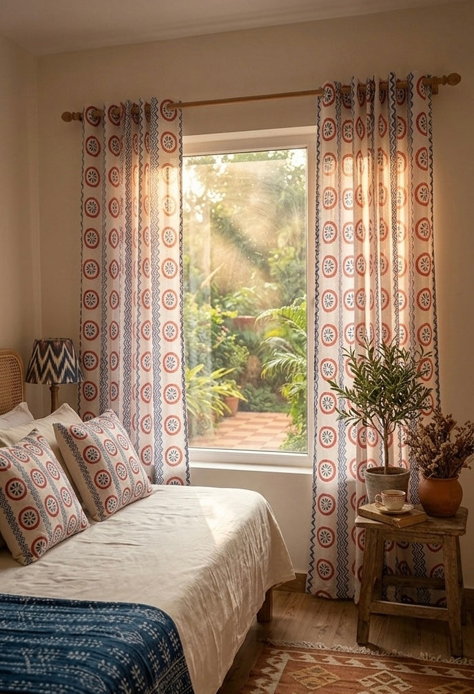 Quirky Collection -Hand Block Print Curtains