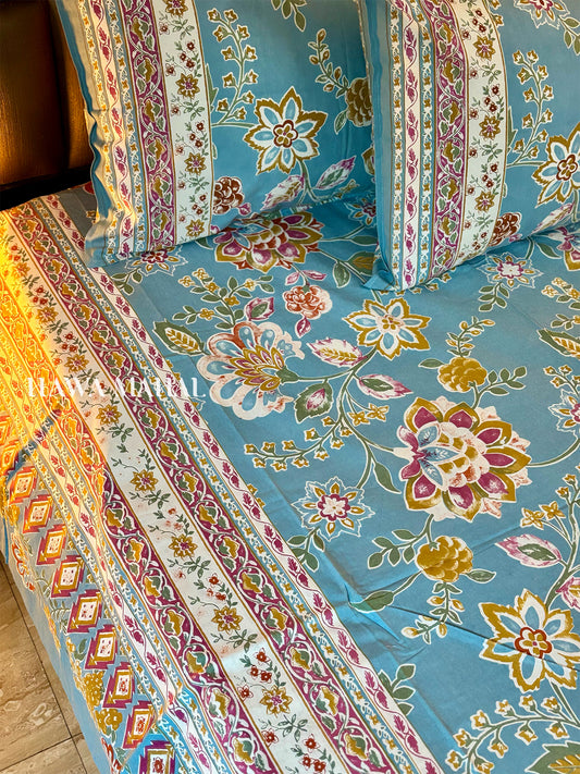 Rajputana Collection - Superking Cotton Bedsheet with Pillow Covers (108 x 108 inches)
