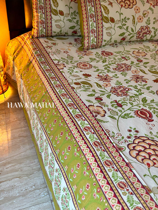 Rajputana Collection - Superking Cotton Bedsheet with Pillow Covers (108 x 108 inches)