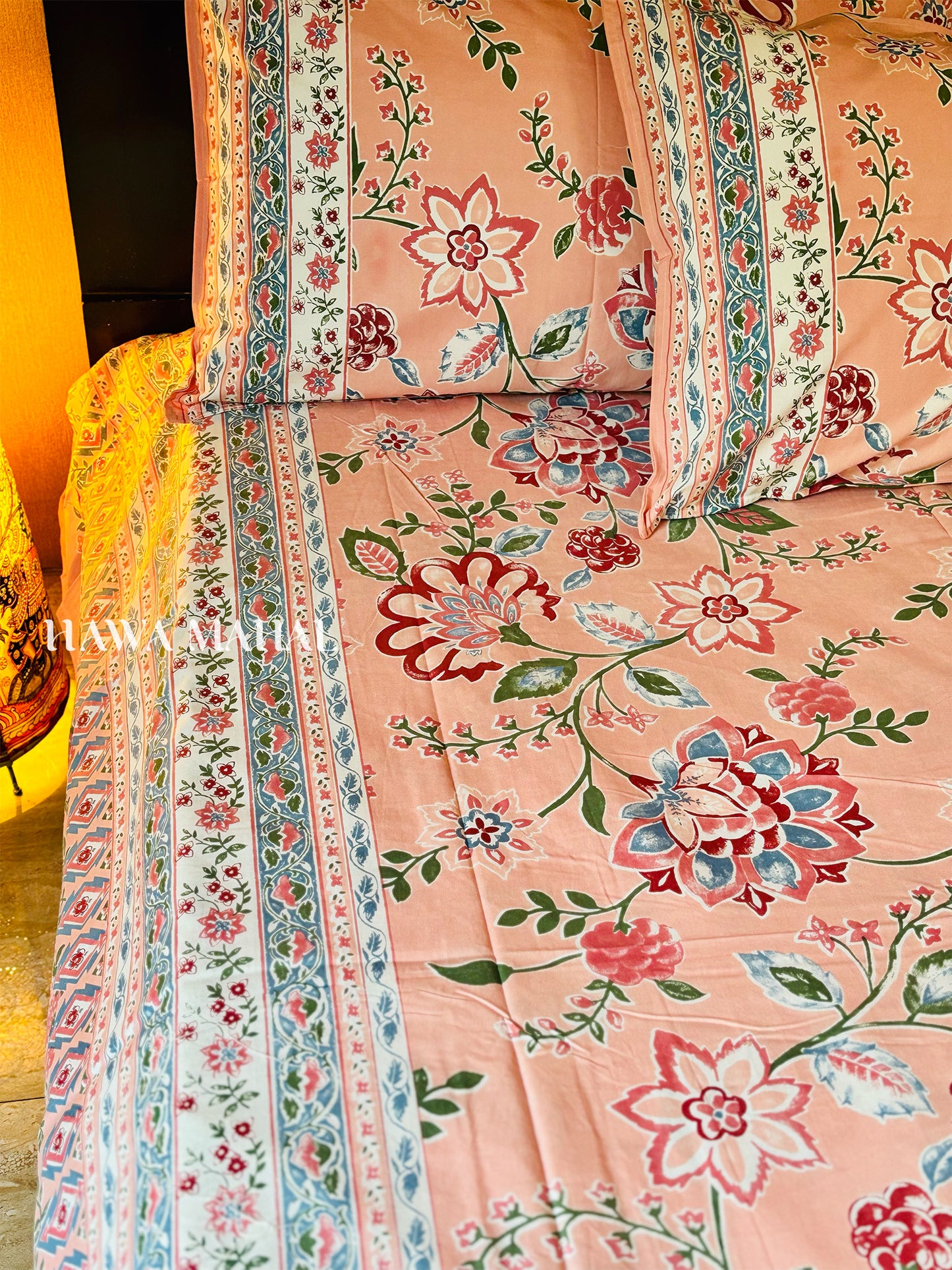 Rajputana Collection - Superking Cotton Bedsheet with Pillow Covers (108 x 108 inches)