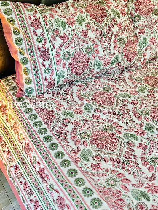 Rajputana Collection - Superking Cotton Bedsheet with Pillow Covers (108 x 108 inches)