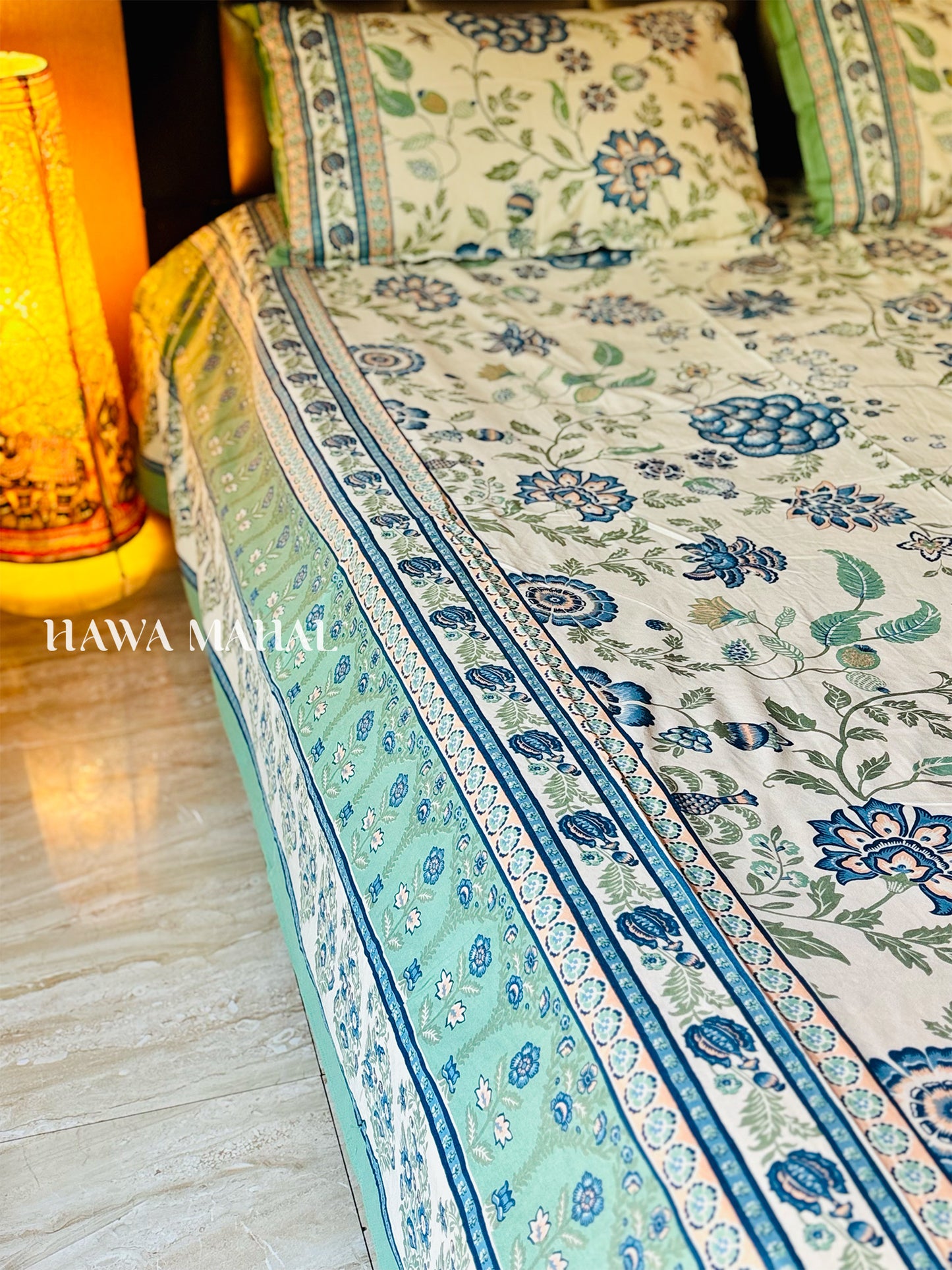 Rajputana Collection - Superking Cotton Bedsheet with Pillow Covers (108 x 108 inches)