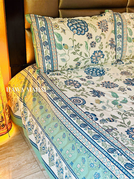 Rajputana Collection - Superking Cotton Bedsheet with Pillow Covers (108 x 108 inches)