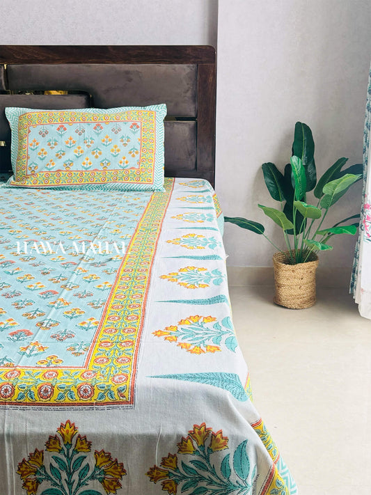 Rajputana Collection - King Cotton Bedsheet with Pillow Covers (90 x 108 inches)