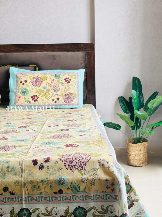 Rajputana Collection - King Cotton Bedsheet with Pillow Covers (90 x 108 inches)