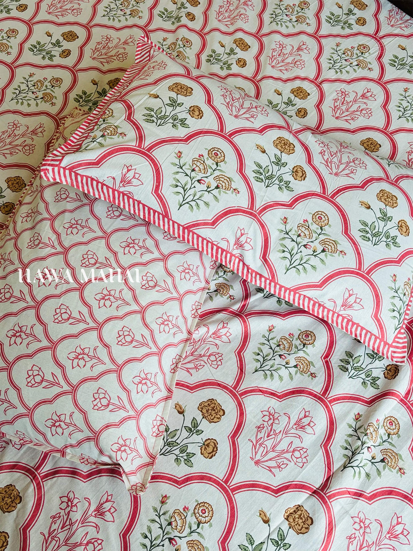 Rajputana Collection - Super King Cotton Bedsheet with Pillow Covers (108 x 108 inches)